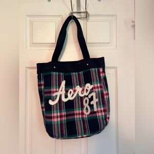 Large Plaid Aeropostale tote bag